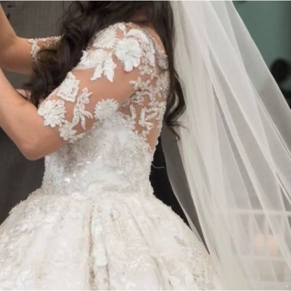 YSA Makino Spring ‘16 White/Ivory Wedding Dress Ball Gown SIZE 4 - Picture 11 of 12